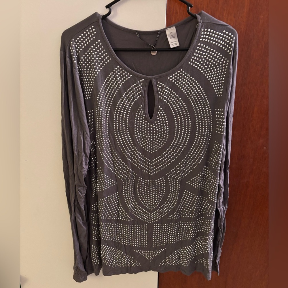 Bke Boutique rhinestone studded long sleeve